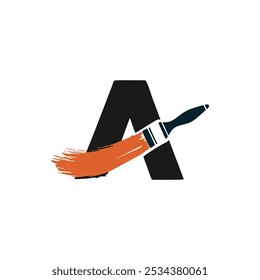 Minimal 3D monogram style vector logo of letter A calligraphy. Gold color and black background. silver 3D