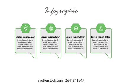 Minimal 4-Step Progress Bar Infographic with Arrows – Clean Vector Design Ideal for Project Milestones, Workflow, and Professional Presentations.