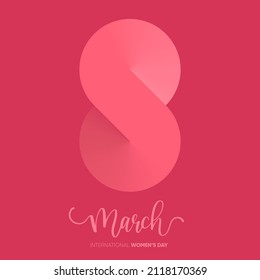 Minimal 8 march background. Vector illustration.