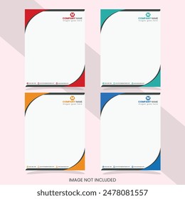 Minimal a4 size business letterhead design template
21 letterhead, clean, colorful, corporate, creative, editable, elegant, 