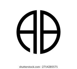 Minimal AB Monogram Logo - Elegante moderne Buchstabenmarke