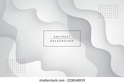 Minimal Abstarct Dynamisches strukturiertes geometrisches Hintergrunddesign im 3D-Stil mit weißer Farbe. EPS10-Vektorgrafik