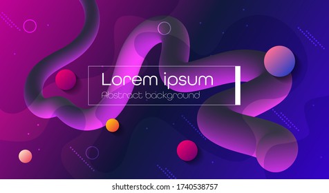 Aceite de forma abstracto mínimo de 3 d y fondo colorido gradiente líquido para diseño, pancarta, afiche, plantilla, volante. Diseño de color gráfico moderno vectorial, elementos de diseño dinámico futurista