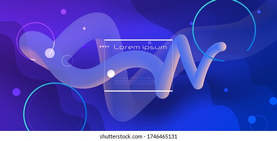 Minimal Abstract 3D Liquid Or Fluid Shapes, Gradient Colorful Background For Layout, Banner, Poster, Template, Flyer. Vector Modern Graphic Color Design, Futuristic Trendy Dynamic Pattern Elements