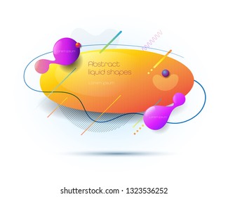 Minimal abstract 3d shape fluid and liquid gradient colorful background for layout, banner, poster, template, flyer. Vector modern graphic color design, Futuristic trendy dynamic pattern elements