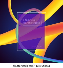 Minimal abstract 3d shape fluid and liquid gradient colorful background for layout, banner, poster, template, flyer. Vector modern graphic color design, Futuristic trendy dynamic pattern elements