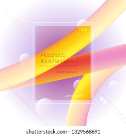 Minimal abstract 3d shape fluid and liquid gradient colorful background for layout, banner, poster, template, flyer. Vector modern graphic color design, Futuristic trendy dynamic pattern elements