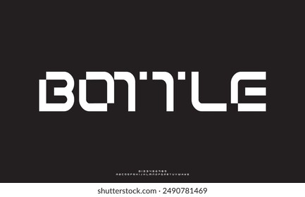 Minimal abstract alphabet fonts. Typography technology, electronic, movie, digital, music, future, logo creative font.