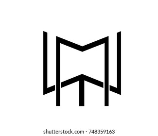 minimal and abstract alphabet letters MWT,TWM,TW,MW logo