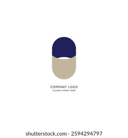  minimal abstract animated capsule shape with contrasting colors and smooth transition effect, perfect for modern design branding and digital art concepts