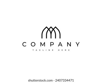 minimal abstract arch logo design