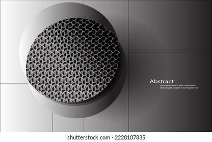 Minimal abstract art. Abstract hexagon mesh texture vector illustration. 3D rendering