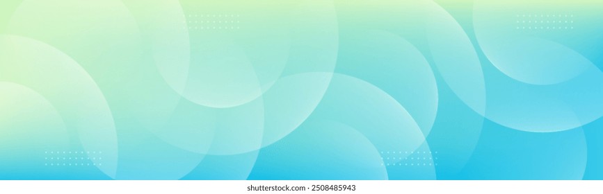 Minimal abstract background. Banner design with blue and green color gradation. Colorful and creative design.