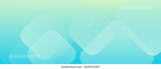 Minimal abstract background. Banner design with blue and green color gradation. Colorful and creative design.