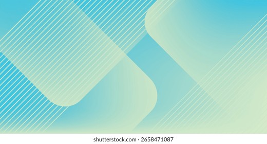 Minimal abstract background. Banner design with blue and green color gradation. Colorful and creative design. Eps 10.