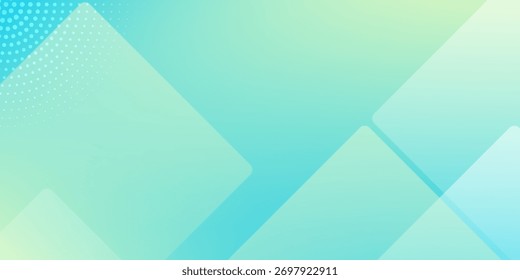 Fundo abstrato mínimo. Design de banner com gradação de cor azul e verde. Design colorido e criativo.