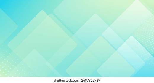 Minimal abstract background. Banner design with blue and green color gradation. Colorful and creative design.