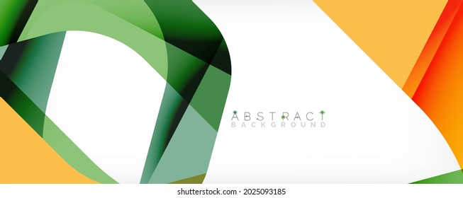 Fondo abstracto mínimo: formas que se solapan en color sobre blanco con líneas de sombra. Ilustración vectorial para fondo de escritorio, pancarta, fondo, página de aterrizaje