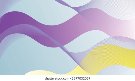 Fondo abstracto mínimo. Fondo abstracto de gradiente colorido con patrón de líneas onduladas en Vector de fondo colorido en concepto de tecnología. Fondo de gradiente Abstractas con Formas fluidas. 