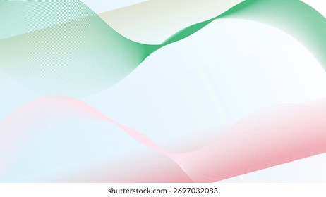 Fundo abstrato mínimo. Fundo abstrato gradiente colorido com padrão de linhas de onda no vetor de fundo colorido no conceito de technology.Abstract fundo gradiente com formas fluidas. 