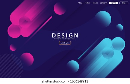 Minimal abstract background. Dynamic shapes composition. Vector illustration.