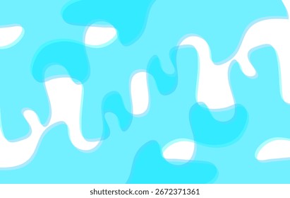 Minimal abstract background featuring flowing aqua and white liquid shapes. Ideal for branding, social media graphics, and digital art projects.