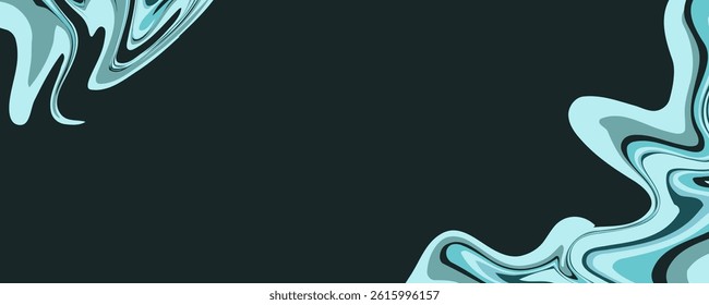 Minimal abstract background with flowing wave lines. Vector illustration