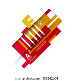 Minimal abstract background, geometric elements with place for option infographic or your message. Glossy transparent style, shadow effects. 