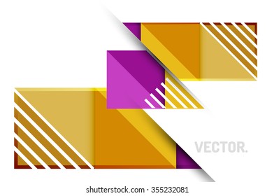 Minimal abstract background, geometric elements with place for option infographic or your message. Glossy transparent style, shadow effects. 