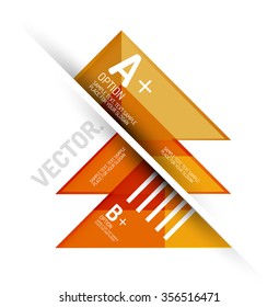 Minimal abstract background, geometric elements with place for option infographic or your message. Glossy transparent style, shadow effects. 