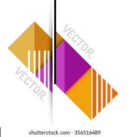Minimal abstract background, geometric elements with place for option infographic or your message. Glossy transparent style, shadow effects. 