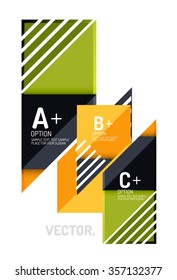 Minimal abstract background, geometric elements with place for option infographic or your message. Glossy transparent style, shadow effects. 