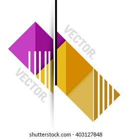 Minimal abstract background, geometric elements with place for option infographic or your message. Glossy transparent style, shadow effects. 