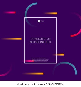 Minimal abstract background with geometric gradient shapes. Futuristic design for banners, posters, covers and brochures. Vector.