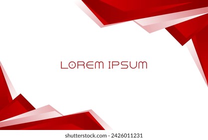minimal abstract background with geometry concept gradient red and white color