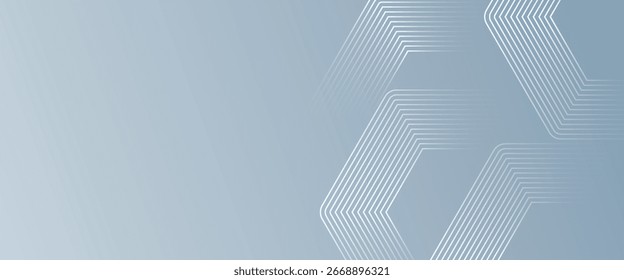 Minimal abstract background with gradient blue tones and geometric white line patterns, modern vector design for business, technology, or corporate themes.