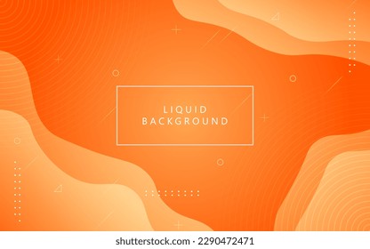 fondo abstracto mínimo con fondo de forma de onda de color degradado de color naranja. Vector Eps10