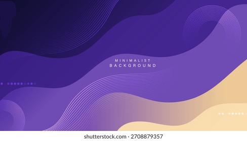 Fondo abstracto mínimo con ondas púrpuras granuladas