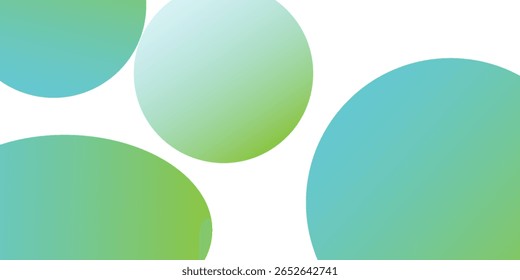 Minimal abstract background with green and blue gradient circles on white. Modern, clean, and fresh design suitable for tech, eco, and business visuals