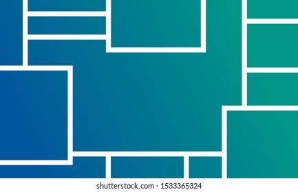 Minimal abstract background illustration. Blue gradient wallpaper design vector. Modern geometric banner. Abstract line, square pattern illustration 