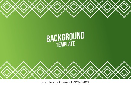 Minimal abstract background illustration. Green gradient wallpaper design vector. Modern geometric banner. Abstract Square, triangle, diamond line pattern illustration 