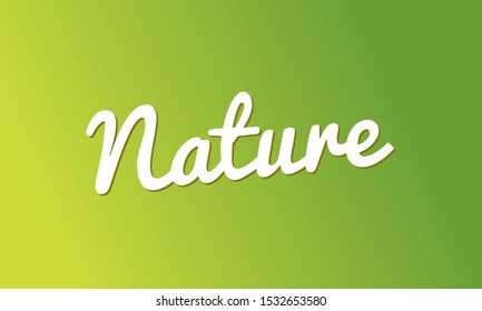 Minimal abstract background illustration. Green gradient wallpaper design vector. Nature typography banner. Hand drawn illustration 