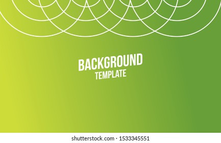 Minimal abstract background illustration. Green gradient wallpaper design vector. Modern geometric banner. Abstract circle, swirl line pattern illustration 