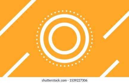 Minimal abstract background illustration. Orange wallpaper design vector. Modern geometric banner. Clean abstract line, dotted circle banner illustration