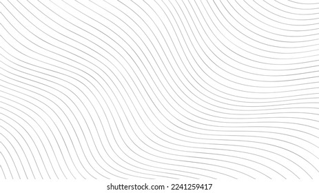Minimal abstract background. Optical illusion, wavy thin lines.