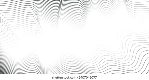 Fondo abstracto mínimo. Ilusión óptica, líneas delgadas onduladas eps 10