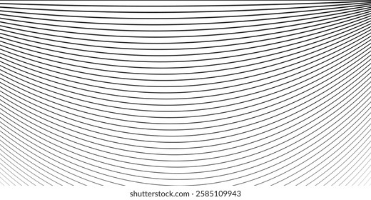 Minimal abstract background. Optical illusion, wavy thin lines.