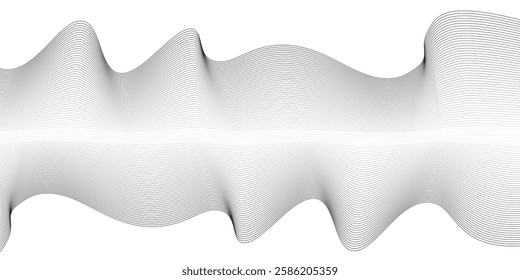 Minimal abstract background. Optical illusion, wavy thin lines eps 10