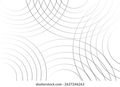 Minimal abstract background with overlapping curved lines on white. Clean and modern vector design, 