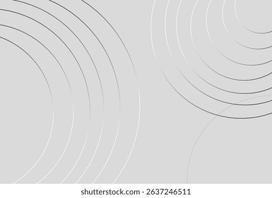 Minimal abstract background with overlapping curved lines on white. Clean and modern vector design, 